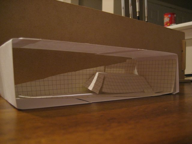 A paper model of a model railway